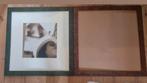2 grote fotolijsten / schilderijframes – groen & bruin, Ophalen, Zo goed als nieuw, 75 tot 100 cm, 75 cm of meer