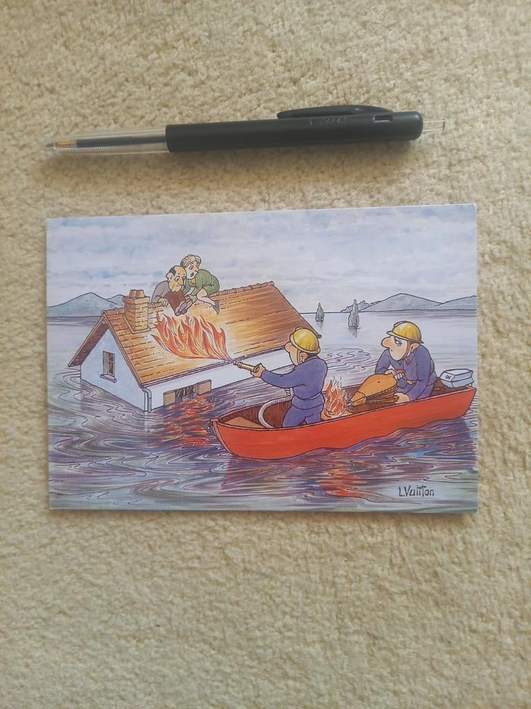 carte postale (1998) " LES SOLDATS DU FEU" - Louis Vuitton, Verzenden, Voor 1920, Frankrijk