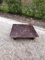 Houten transportroller met wielen, Ophalen