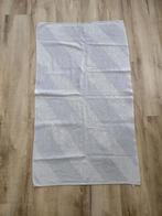 Prachtig grijs wit gestreept vintage badlaken, handdoek., Ophalen of Verzenden