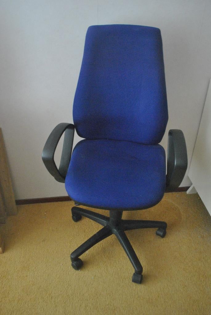Bureaustoel, Ophalen, Gebruikt, Blauw, Bureaustoel
