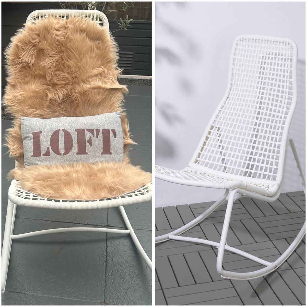 Gubbon ikea schommelstoel, Huis en Inrichting, Stoelen, Ophalen of Verzenden, Nieuw, Wit, Eén