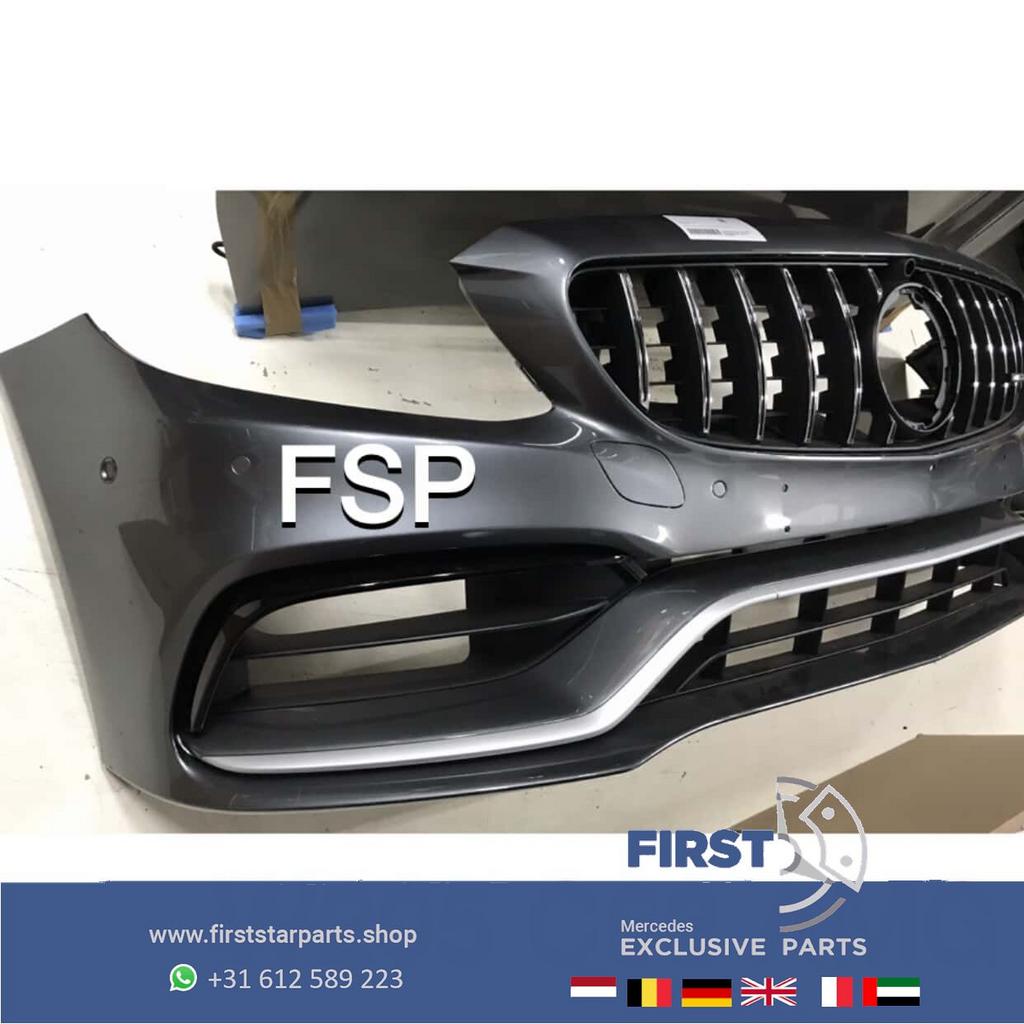 W205 C63 AMG FACELIFT VOORBUMPER COMPLEET Mercedes C Klasse, Gebruikt, -, Voor, Ophalen of Verzenden