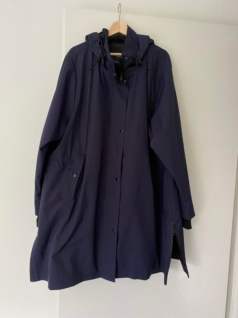 Blauwe regen / tussenjas  maat 54, Kleding | Dames, Grote Maten, Ophalen of Verzenden, Zo goed als nieuw, Blauw, Jas of Mantel