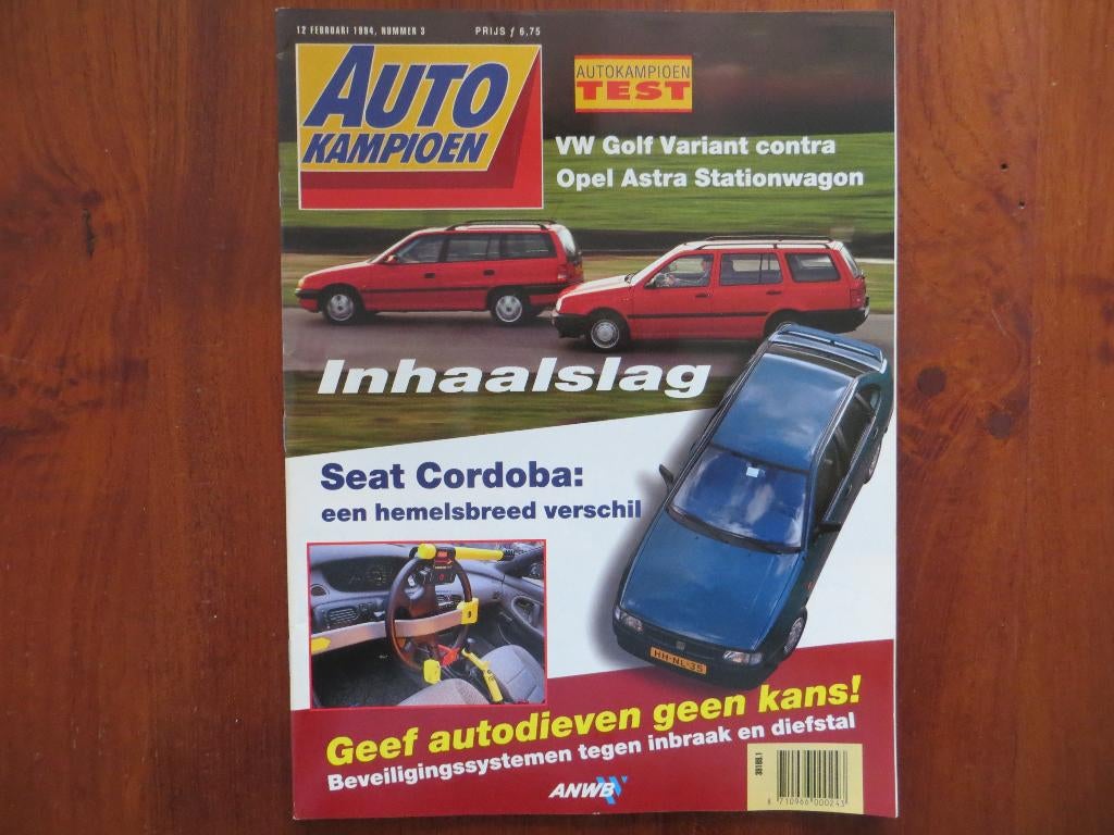 Autokampioen 3 1994 VW Golf Variant, Opel Astra SW, Cordoba, Ophalen of Verzenden, Nieuw, Volkswagen