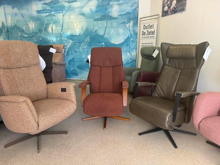 Kort gebruikte sta op en relax fauteuils alleen A merken, Huis en Inrichting, Fauteuils, Zo goed als nieuw, Leer, Ophalen of Verzenden