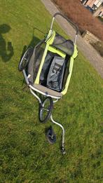 Croozer Kid for 2 Kinderkar Groen - Fietsaanhanger & Buggy, Gebruikt, Opvouwbaar, Croozer, Ophalen of Verzenden