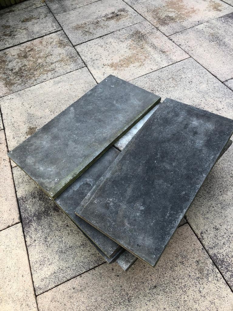 Natuurstenen tuintegels en opsluitbanden, Ophalen, Gebruikt, Terrastegels, Natuursteen