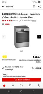 Bosch keramisch kooktoestel met oven, Ophalen, Keramisch, 4 kookzones, Vrijstaand