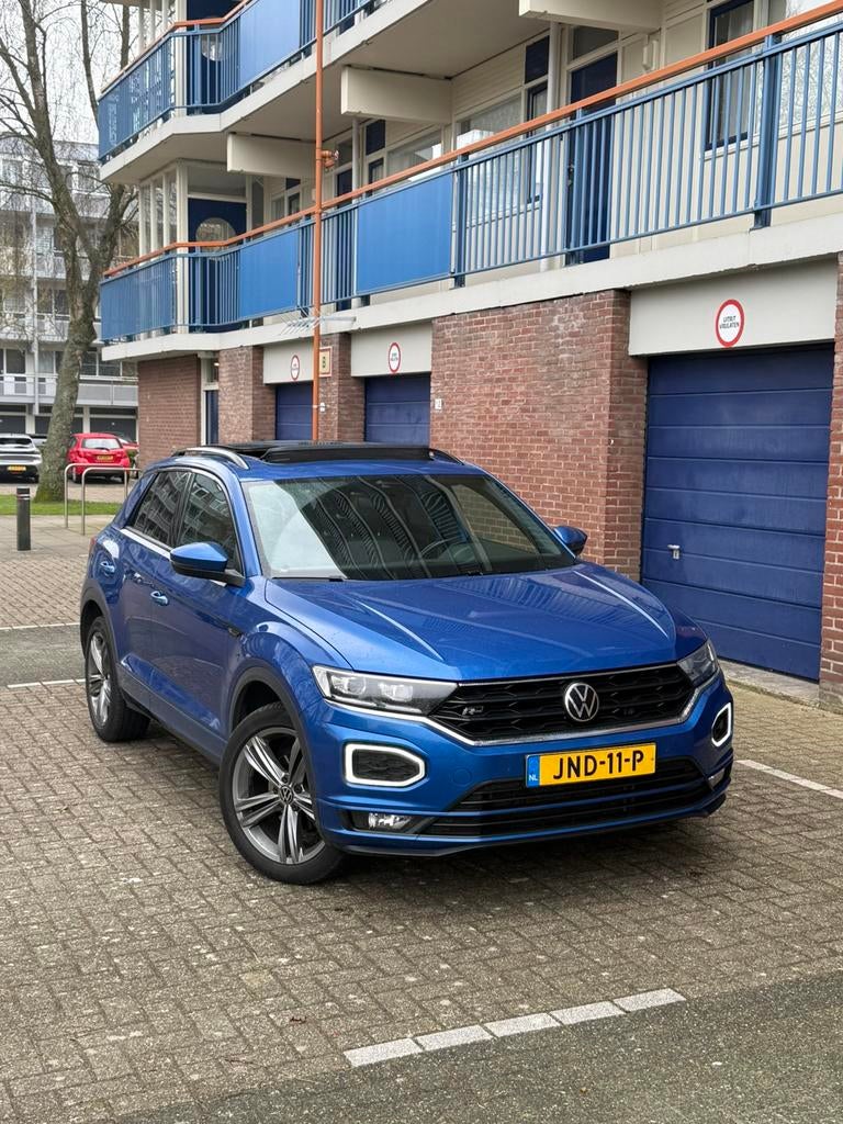 Volkswagen T-Roc 1.5 TSI 3X R-LINE 2021 DSG | PANO | keyless, Auto's, 150 pk, Blauw, Bedrijf, 1500 cc