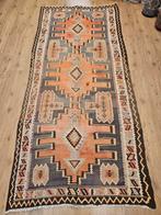 Vintage handgeweven perzische wollen kelim 293x126