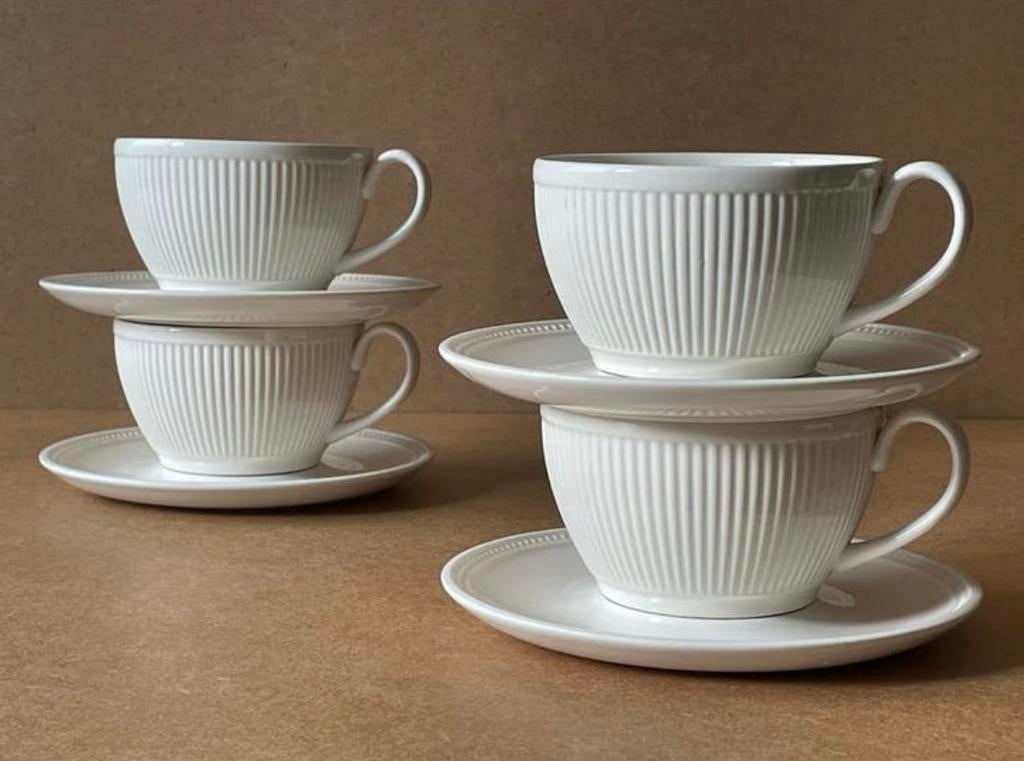 ZGAN Wedgwood Windsor Soepkommen Soep-Kom Kop Schotels Set, Ophalen of Verzenden, Zo goed als nieuw, Wedgwood, Kop(pen) en/of Schotel(s)