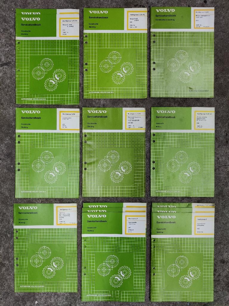 Partij Volvo werkplaatsboeken, Greenbooks 400 serie, Auto diversen, Handleidingen en Instructieboekjes, Ophalen