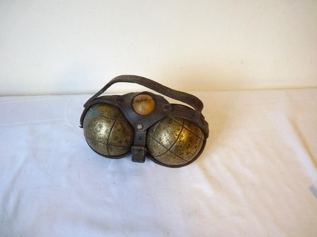 jeu de boules in leren houder, antiek, Antiek en Kunst, Ophalen of Verzenden