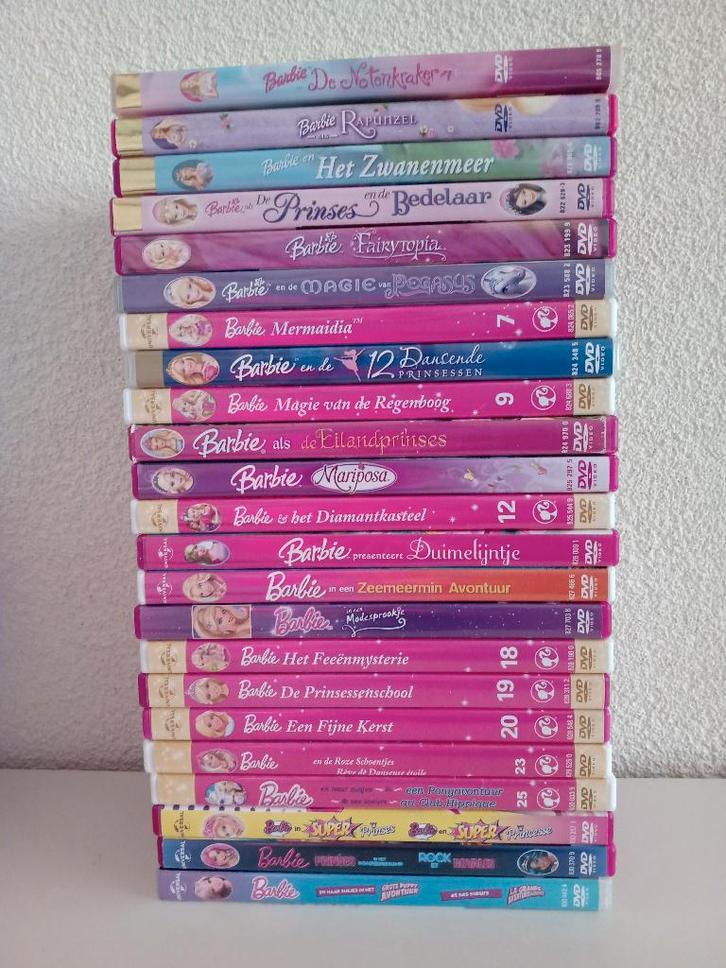 BARBIE DVD’S (23 stuks), Cd's en Dvd's, Dvd's | Tekenfilms en Animatie, Gebruikt, Europees, Tekenfilm, Vanaf 6 jaar, Ophalen of Verzenden