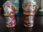 2 limoges theepotjes met theelichtjes,11cm, Ophalen of Verzenden, Zo goed als nieuw, Porselein, Bord of Schaal