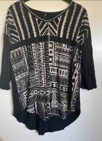 Zwart-wit shirt met 3/4 mouwen - Ediyta L/XL, Zwart, Maat 46/48 (XL) of groter, Ophalen of Verzenden, Zo goed als nieuw