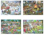 House of Puzzles -Seasons on Green - 4 x500 stukjes, Ophalen of Verzenden, 500 t/m 1500 stukjes, Nieuw, Legpuzzel