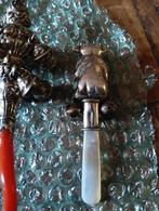 Zilver rammelaars drie stuks grootste beschadigd, Antiek en Kunst, Antiek | Goud en Zilver, Ophalen, Zilver