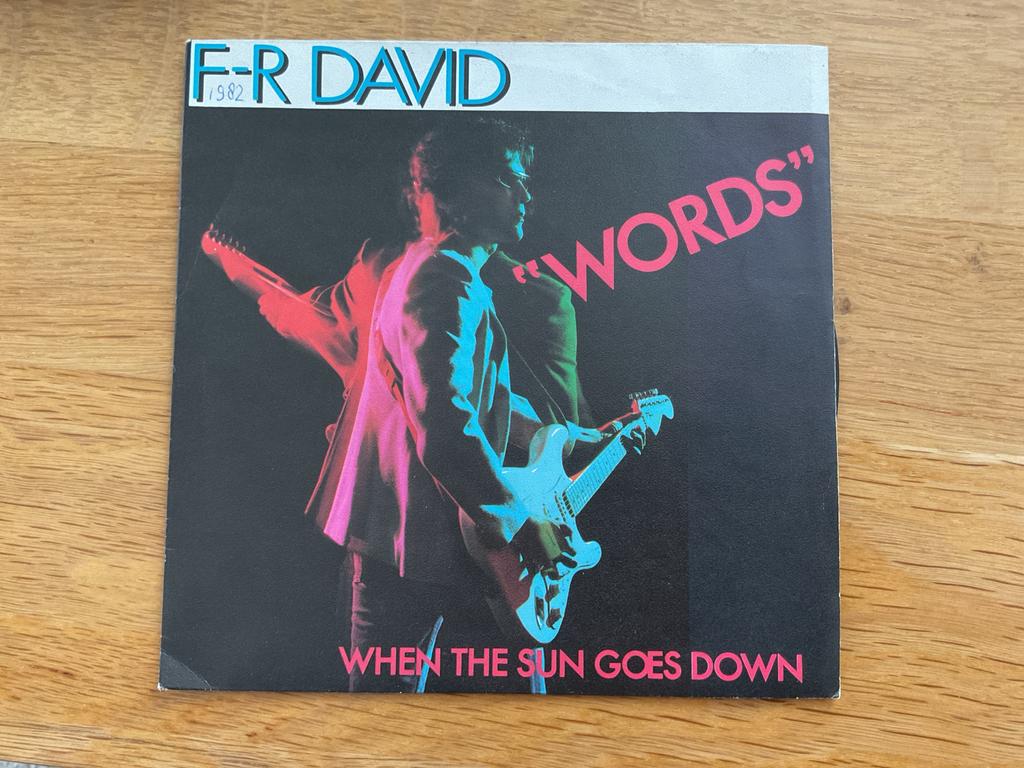 F.R. David - Words (1982) Vinyl Single, 7 inch, Single, Ophalen of Verzenden, Zo goed als nieuw
