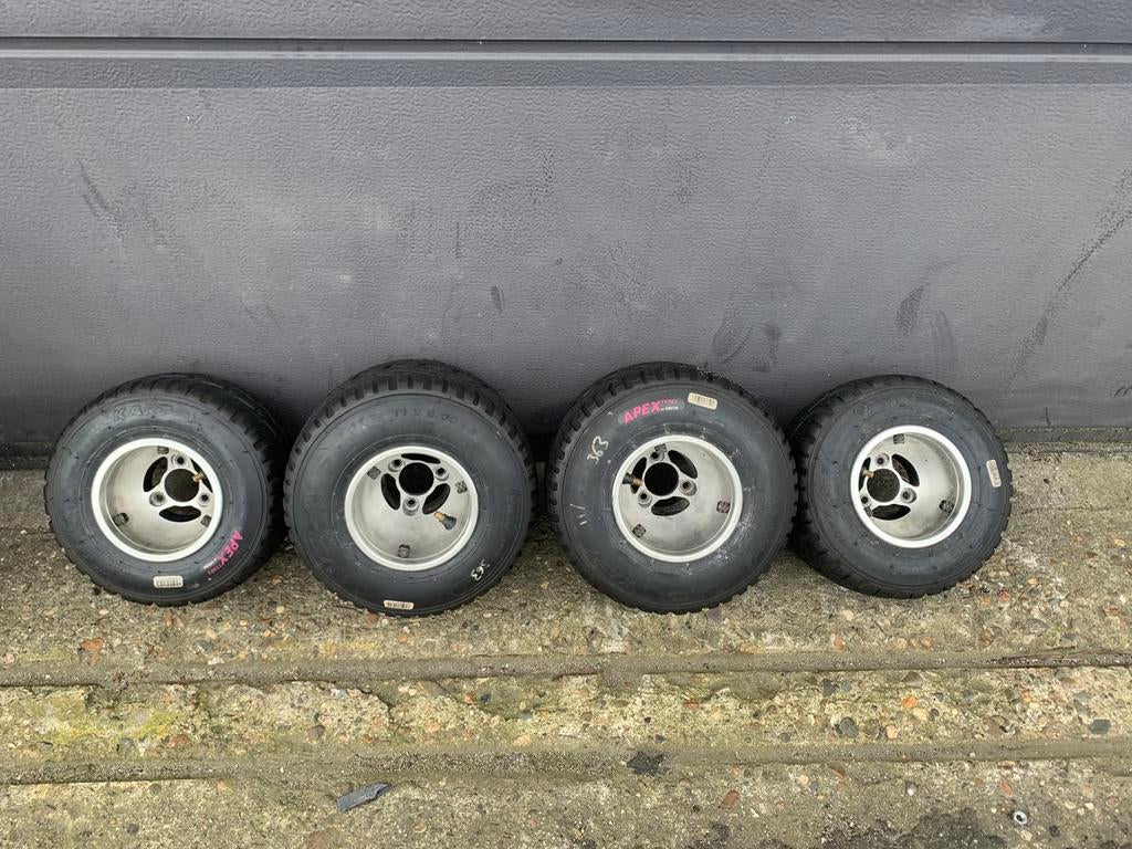 Setje regenvelgen van aluminim met leuke banden, Sport en Fitness, Karting, Ophalen of Verzenden, Zo goed als nieuw