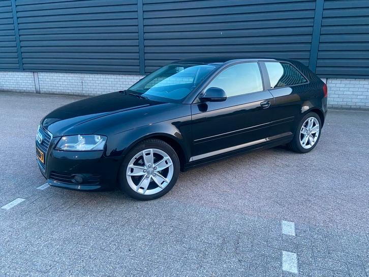 Audi A3 1.6 75KW 3D 2009 Zwart, Auto's, Audi, Particulier, A3, Centrale vergrendeling, Climate control, Cruise Control, Elektrische ramen