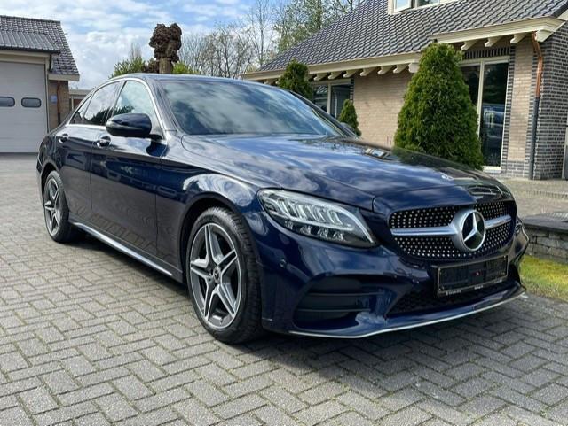 Mercedes-Benz C-klasse 200 d AMG LINE NAVI CAMERA LED, Auto diversen, Schadeauto's, Mercedes-Benz, Automaat, Diesel, Sedan, Blauw