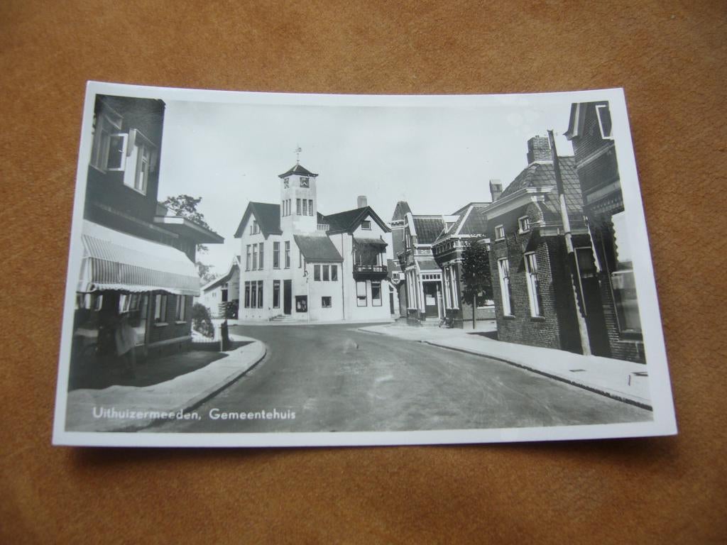 UITHUIZERMEEDEN  =  GEMEENTEHUIS  1948, Verzamelen, Ansichtkaarten | Nederland, Ophalen of Verzenden, 1940 tot 1960, Ongelopen