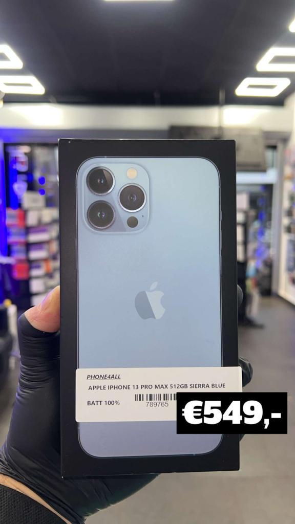 APPLE IPHONE 13 PRO MAX 512GB BLUE, Telecommunicatie, Mobiele telefoons | Apple iPhone, Zo goed als nieuw, Zonder abonnement, Zonder simlock