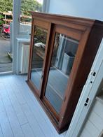 Houten antieke vitrinekast met glazen schuifdeuren, Ophalen