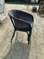 Zwarte tuinstoel met kussen, Ophalen, Gebruikt, Wicker