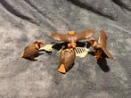 Mrt 155: playmobil: dieren: 4 gieren bij karkassen, Ophalen of Verzenden, Gebruikt, Los playmobil