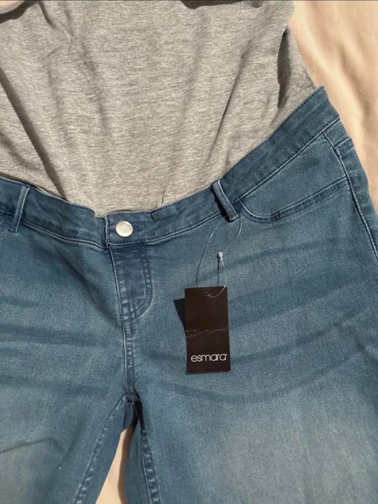 Esmara zwangerschapsshorts, Ophalen, Kort, Blauw, Maat 42/44 (L)