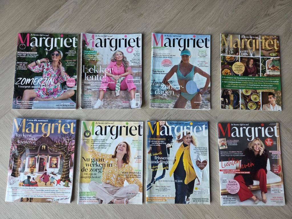 8x tijdschriften Margriet, Boeken, Tijdschriften en Kranten, Ophalen of Verzenden, Gelezen, Damesbladen