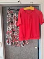 Frank Walder Pakje Maat 38 - Bloemenprint Rok & Koraal Top, Maat 38/40 (M), Overige typen, Oranje, Ophalen of Verzenden