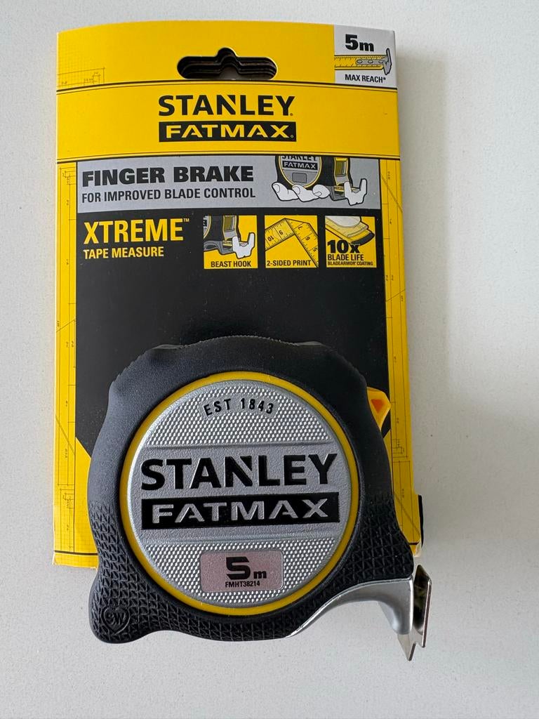 Stanley FatMax Xtreme rolmaat 5m, Doe-het-zelf en Verbouw, Meetapparatuur, Nieuw, Afstand, Ophalen