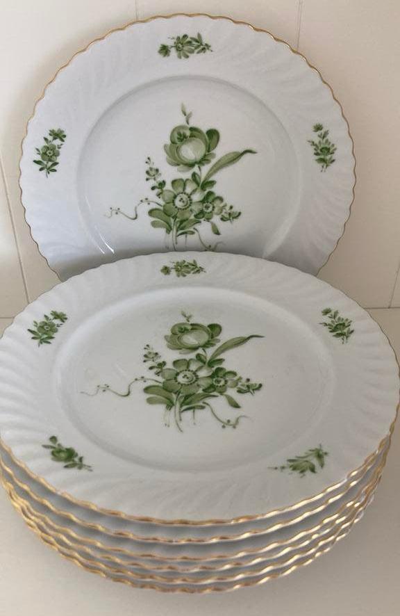 Vintage Kaiser Germany Desirée 7 borden groen bloemen motief, Ophalen of Verzenden