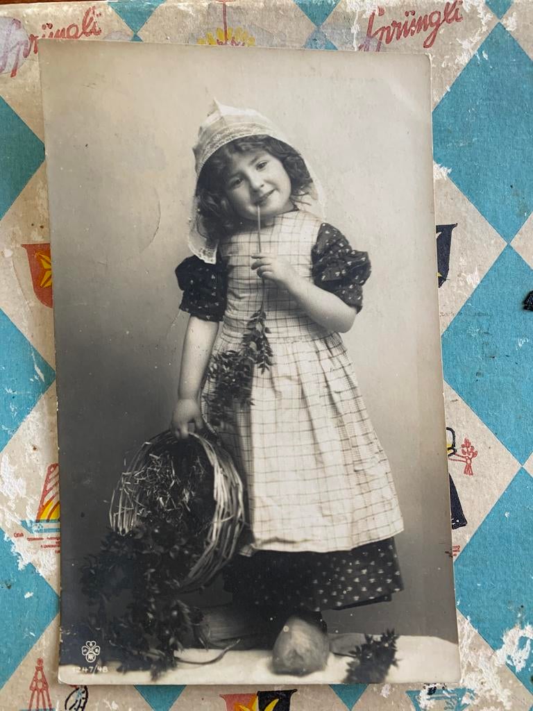 30-11-1908 Boerinnetje op klompen (XX), Verzamelen, Ophalen of Verzenden, Voor 1920, Gelopen, Kinderen