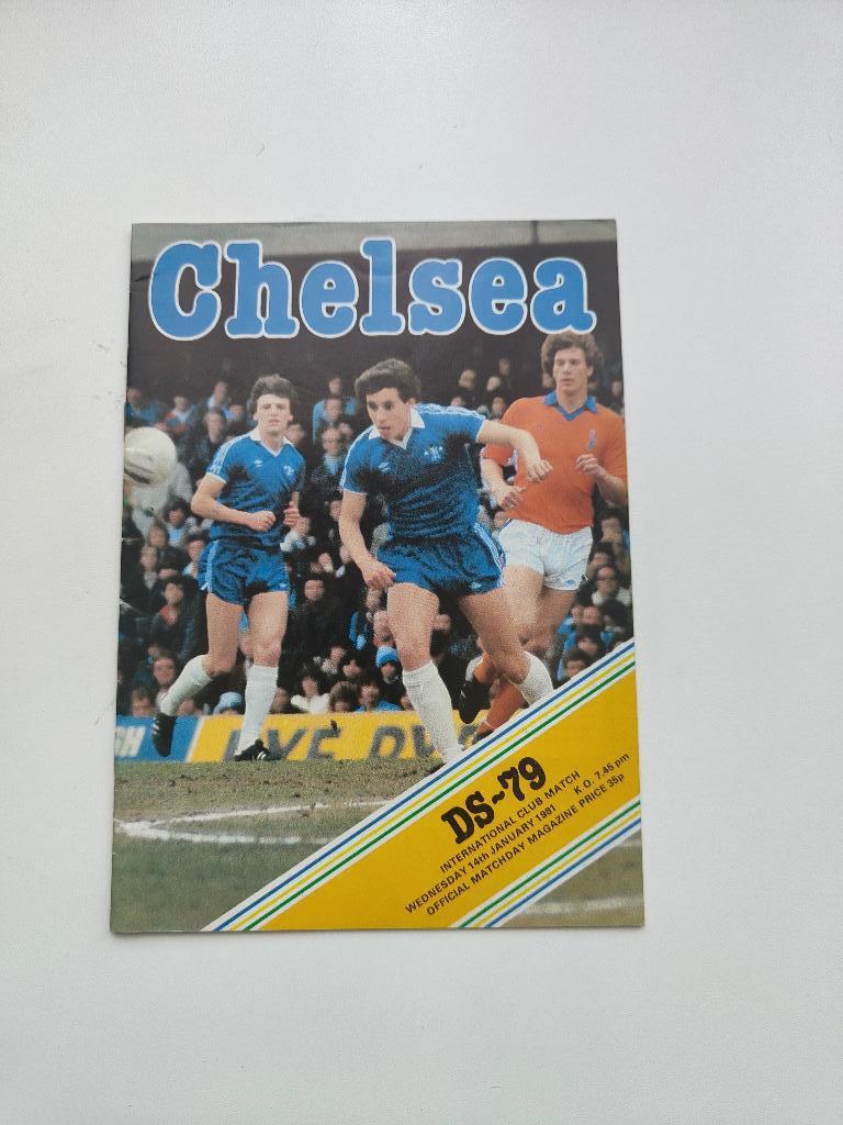 Chelsea - DS 79 met Johan Cruijff programma 14-1-1981, Verzamelen, Verzenden, Zo goed als nieuw, Ajax, Overige typen