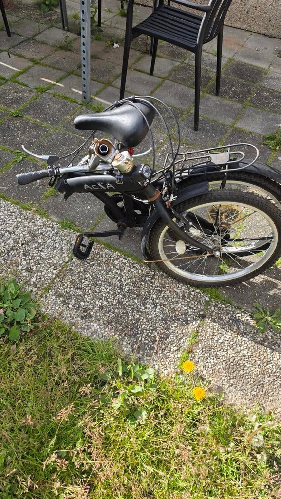 Zwarte vouwfiets, Fietsen en Brommers, Fietsen | Vouwfietsen, Ophalen, 20 inch of meer, Versnellingen