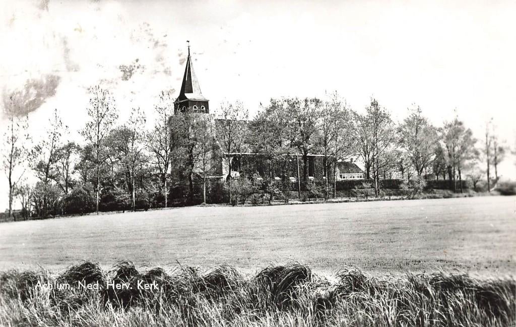 Achlum, Ned. Herv. Kerk, Ophalen of Verzenden, 1960 tot 1980, Gelopen, Friesland