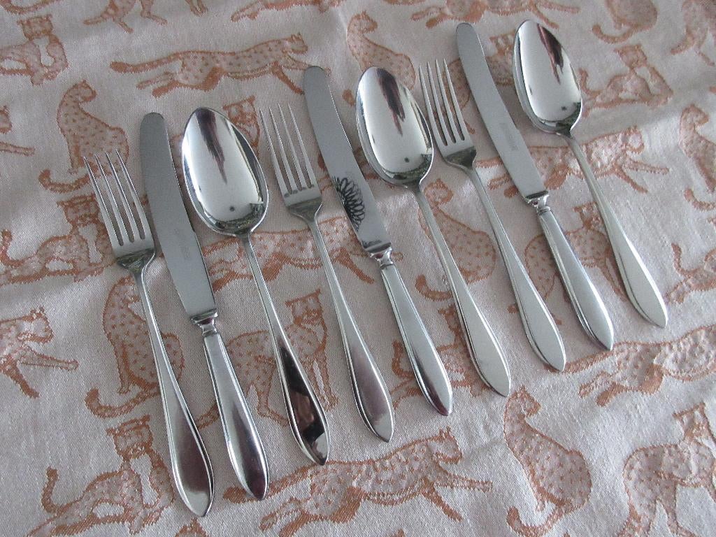 Gero Zilmeta 718 Puntfilet Dinercouverts, Ophalen of Verzenden, Gebruikt, Rvs of Chroom, Vaatwasserbestendig