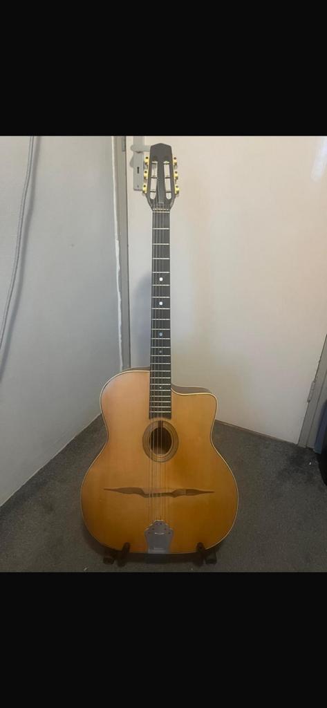 Hand gebouwde gipsyjazz gitaar, Ophalen, Zo goed als nieuw, Klassieke of Spaanse gitaar