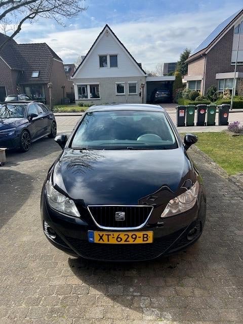 Seat Ibiza 1.4 63KW 3DRS 2008 Zwart, Auto's, Seat, Voorwielaandrijving, 40 €/maand, 4 cilinders, Handgeschakeld