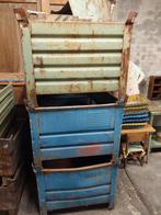 Grote metalen stapelbakken stalen kisten ijzeren kist, Ophalen, Gebruikt, 100 cm of meer, 60 cm of meer