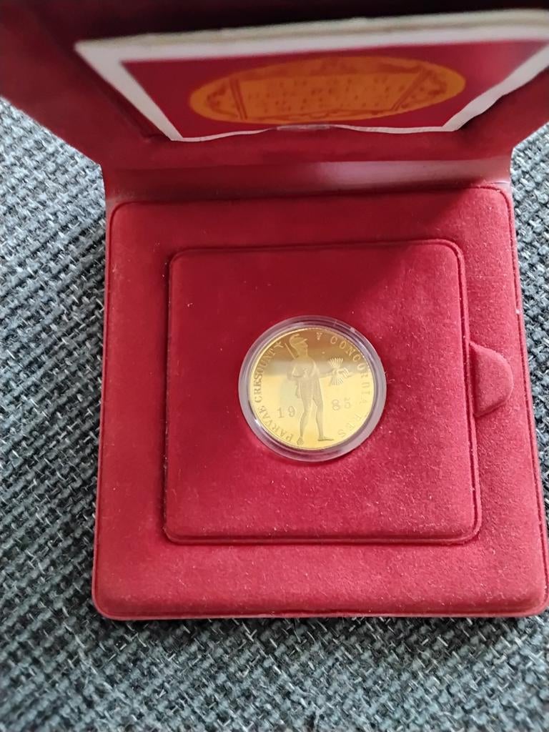 Gouden dukaat 1985 proof, Verzenden, Goud