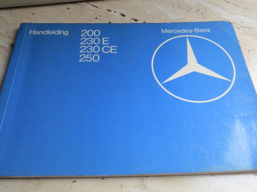 Instructieboek Mercedes 200, 230 E, 250, 230 CE Coupe 1980, Ophalen of Verzenden