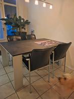 Rolf Benz  eettafel met stoelen van leolux, Ophalen, Gebruikt