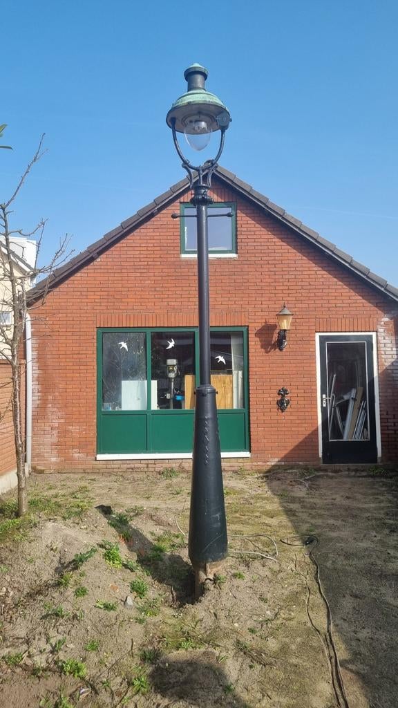 Oude originele straatlantaarn / stationslantaarn Woerden, Antiek en Kunst, Antiek | Lampen, Ophalen