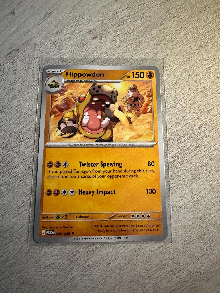 Hippowdon 040/088 Perfect Order - Pokémon Kaart, Ophalen of Verzenden, Nieuw, Losse kaart